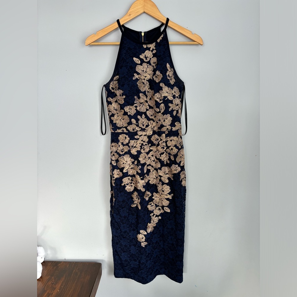 Made in USA blue and gold dress